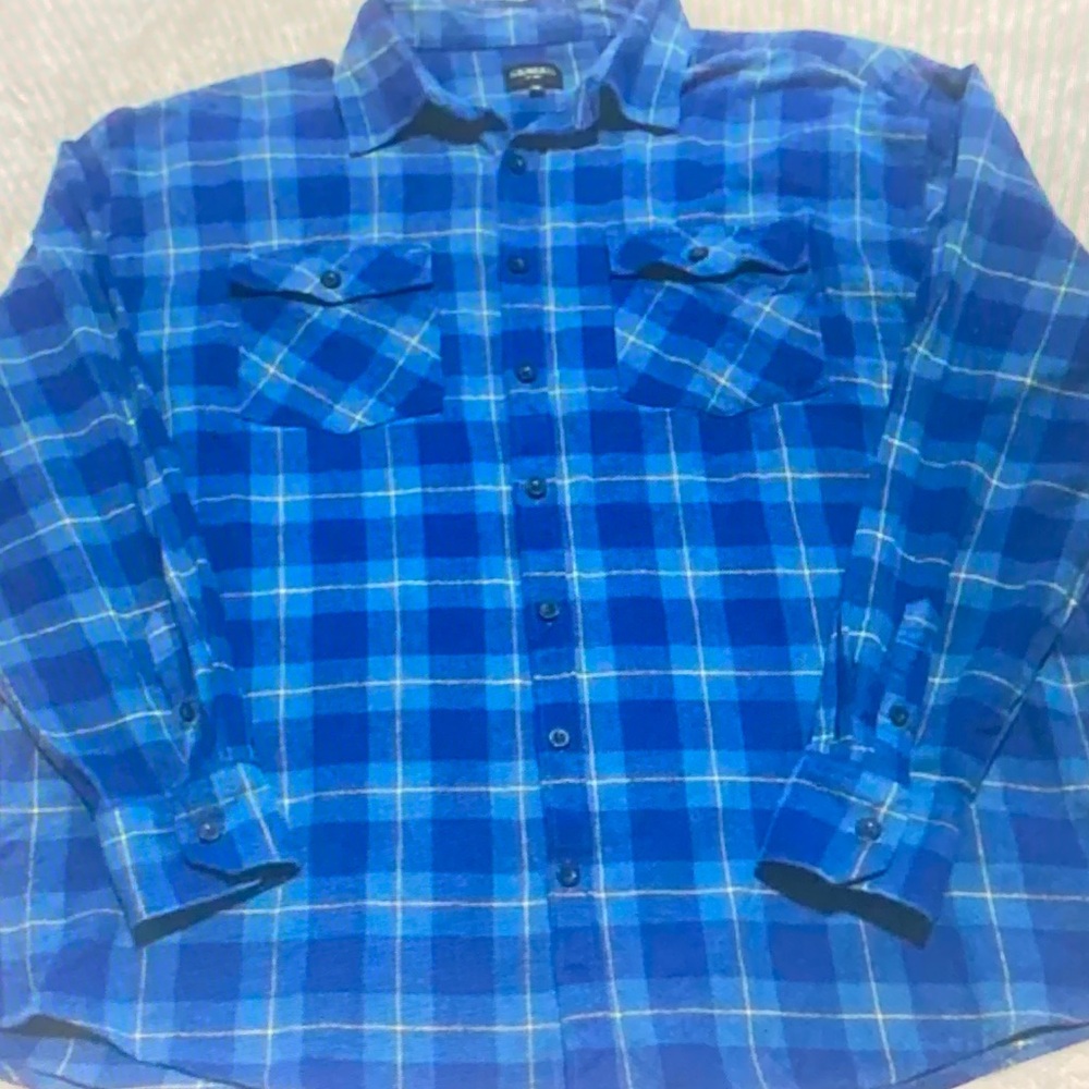 Blue Plaid Casual Button Down Shirt